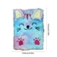 thumbnail image 3 of Diario de gato Quinlirra para niñas, cuaderno de peluche con efecto tie-dye, cuaderno de tapa dura esponjoso para escribir y dibujar, ideal para cumpleaños de niñas de 4 a 12 años (gato), 3 of 6