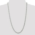 thumbnail image 2 of Primal Gold 14 Karat White Gold 4mm Flat Figaro Chain Necklace, 2 of 4