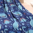 thumbnail image 3 of DarkBlue Cartoon Dinosaurs Pattern Blanket,Comfortable Soft Flannel Throw Blanket,All Season,Warm Lightweight Blankets for Sofa Bed Couch Living Room Chair,30"x40", 3 of 4