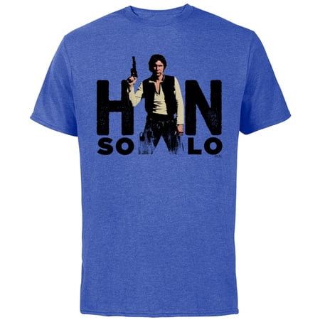 Star Wars Han Solo Letter Replacement Blaster – Short Sleeve Cotton T-Shirt for Adults – Customized-Royal Heather