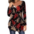 thumbnail image 1 of Pntutb Mujer Invierno Sexy Cuello Redondo Manga Larga Impreso tops Navidad Impreso Regular Blusa Pntutb Pntutb-679, 1 of 5