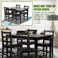 thumbnail image 3 of FDW Dining Table Set Pine Wood Kitchen Dining Room Table Dinette Table with 4 Chairs 28.7", 3 of 6