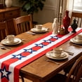 thumbnail image 5 of Dtchengua July 4th Table Runner - Patriotic Red Blue and White Decoration for 250th Anniversary Memorial Day Independence Day USA American Holiday Kitchen Dining Room Decor Party, 5 of 7