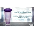 thumbnail image 4 of 10 Acrylic Tumblers Set, 24 oz. - Double Wall, Color Matching Cap - Purple, 4 of 5