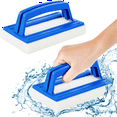thumbnail image 3 of 2 Pack Hand- Pool Scrub Brush,Scrubbing Scouring Sponge Pad for Cleaning Scrubber, Kitchen,Bathroom Tub, Shower Tile, 3 of 8