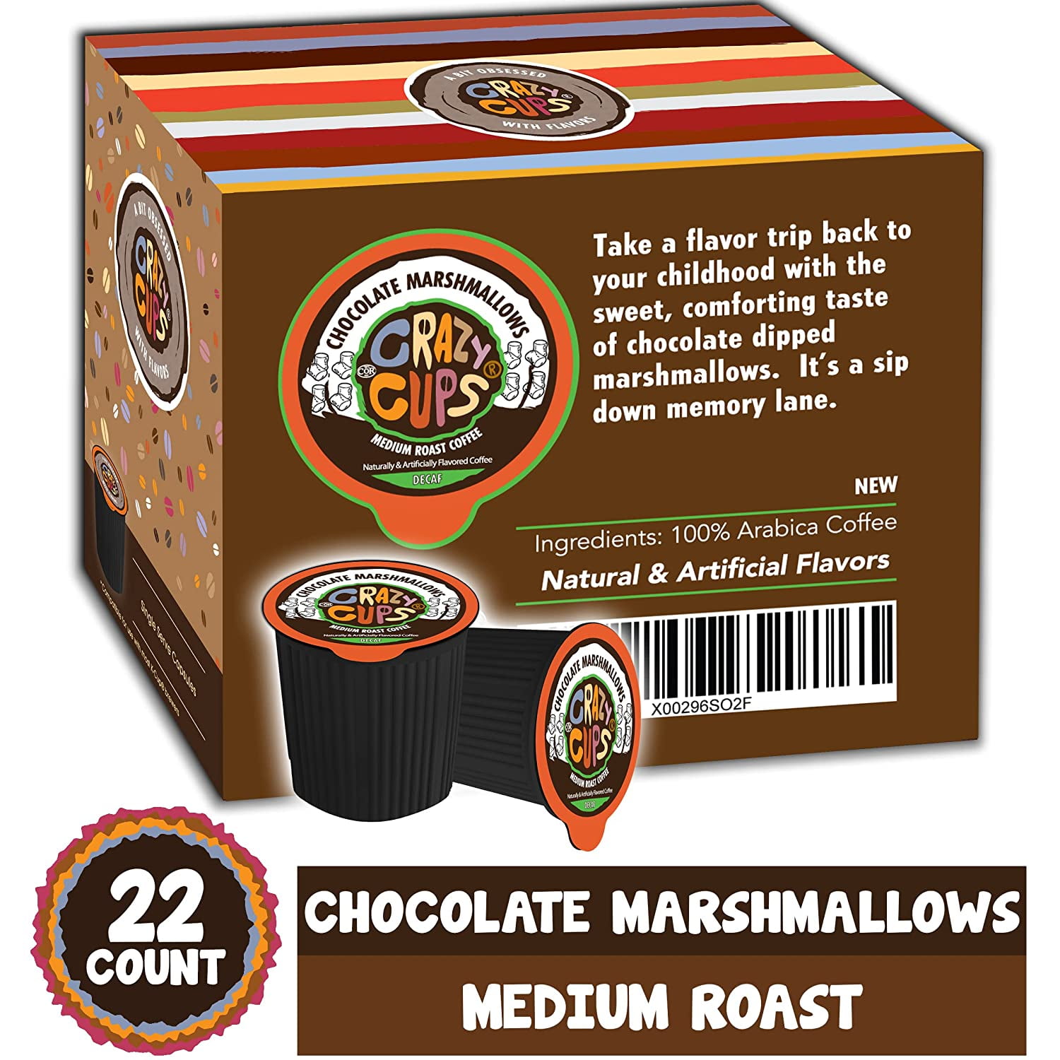 Crazy Cups Flavored Single Serve Coffee for Keurig K Cups Machines