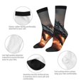 thumbnail image 3 of Fuzoiu Fiery Black Dragon Attack Print Athletic Crew Socks for Men & Women,Casual Crew Socks,Above Ankle Crew Socks for Business, Casual, 3 of 6