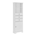thumbnail image 4 of Tcbosik 68.3" Tall Cabinet with Door and 3 Drawers, Slim Storage Cabinet with Adjustable Shelves, Modern Pantry Cabinet, Kitchen Cabinet for Bathroom, Living Room, White, 4 of 10