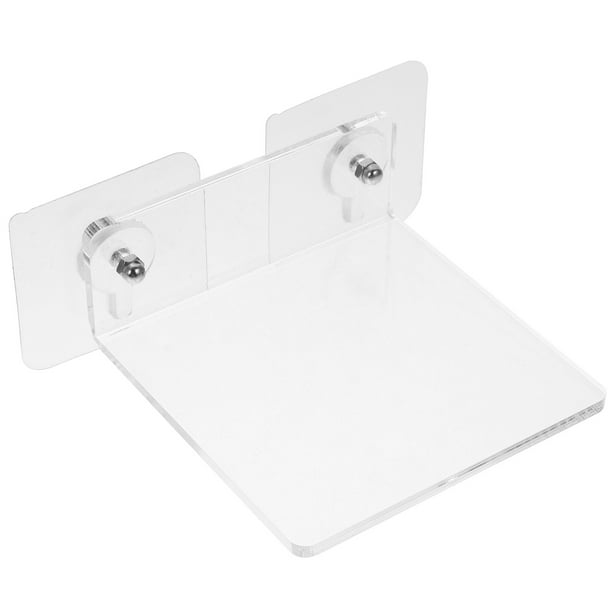 GOOHOCHY Estante de almacenamiento de acrílico con repisa para cuadros, estante flotante sin perforaciones, soporte de exhibición transparente