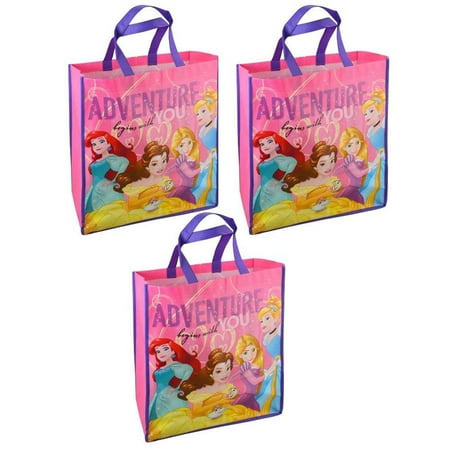 Disney Disney Princess Reuseable Eco Friendly Large Shopping Tote Bags (3pc Set) Novelty Fashion Accessories