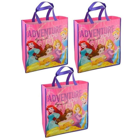 Disney Princess Fashion Bag - Disney Disney Princess Reuseable Eco Friendly Large Shopping Tote Bags (3pc Set) Novelty Fashion Accessories