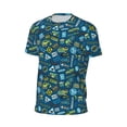 thumbnail image 6 of Wukai Machinery Road Construction Print Men's Short-Sleeved Mesh T-Shirt,Quick-Dry Short Sleeve Workout T-Shirt-Large, 6 of 8