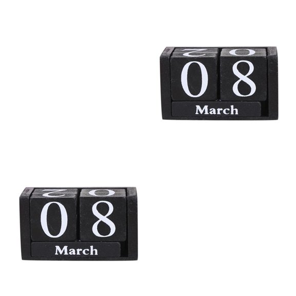 Calendario de letras de escritorio Vintage Toystoory bloque de cubo accesorios de decoración del hogar