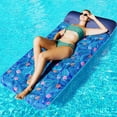 thumbnail image 1 of Flotador de piscina FinduWill de gran tamaño para adultos con reposacabezas de 183 x 94 cm, 1 of 5