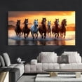 thumbnail image 4 of Framed Canvas Wall Art 48x24 Inch Horses Running at Sunset Modern Home Decor for Living Room Bedroom Office, 4 of 7