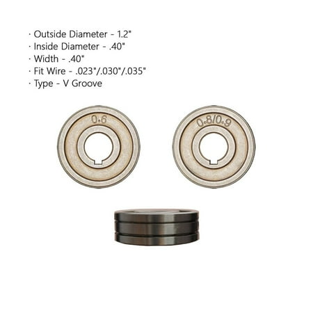 

Drive Roll .023 .030 .035 .045 Knurled V U Groove Wire Feed for MIG Welders