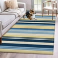 thumbnail image 2 of Kitchen Mats for Floor 3x5 Ft, Blue Yellow Striped Non Slip Area Rugs for Kitchen Bedroom Entryway, Farmhouse Stripes Vintage Washable Carpet Runner Rug Floor Mats for Bedroom Home Decor, 2 of 9