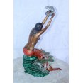 thumbnail image 5 of Nifao Colorful Mermaid Holding Shell 14" x 13" x 21"H – Outdoor Bronze Fountain, Garden Water Feature, 14"L x 13"W x 21"H, 5 of 9