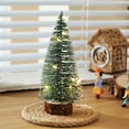 thumbnail image 2 of Mini Christmas Tree with Lights, Small Table Top Decorations, Desktop Miniature Pine Tree Xmas Holiday Decor Indoor Home, Small Pine Trees with Wooden Base for Home Xmas Decor, 2 of 9