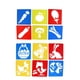 thumbnail image 1 of 12 Piezas Plantilla de Dibujos Plástic Artesanías DIY Juguetes Sunnimix Dibujo Pintura Stencil Ruler, 1 of 8
