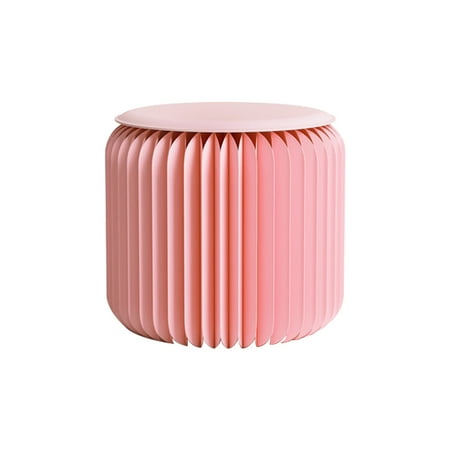 Xinxinyy Round Paper Stool Home Living Room Bedroom Folding Step Stool