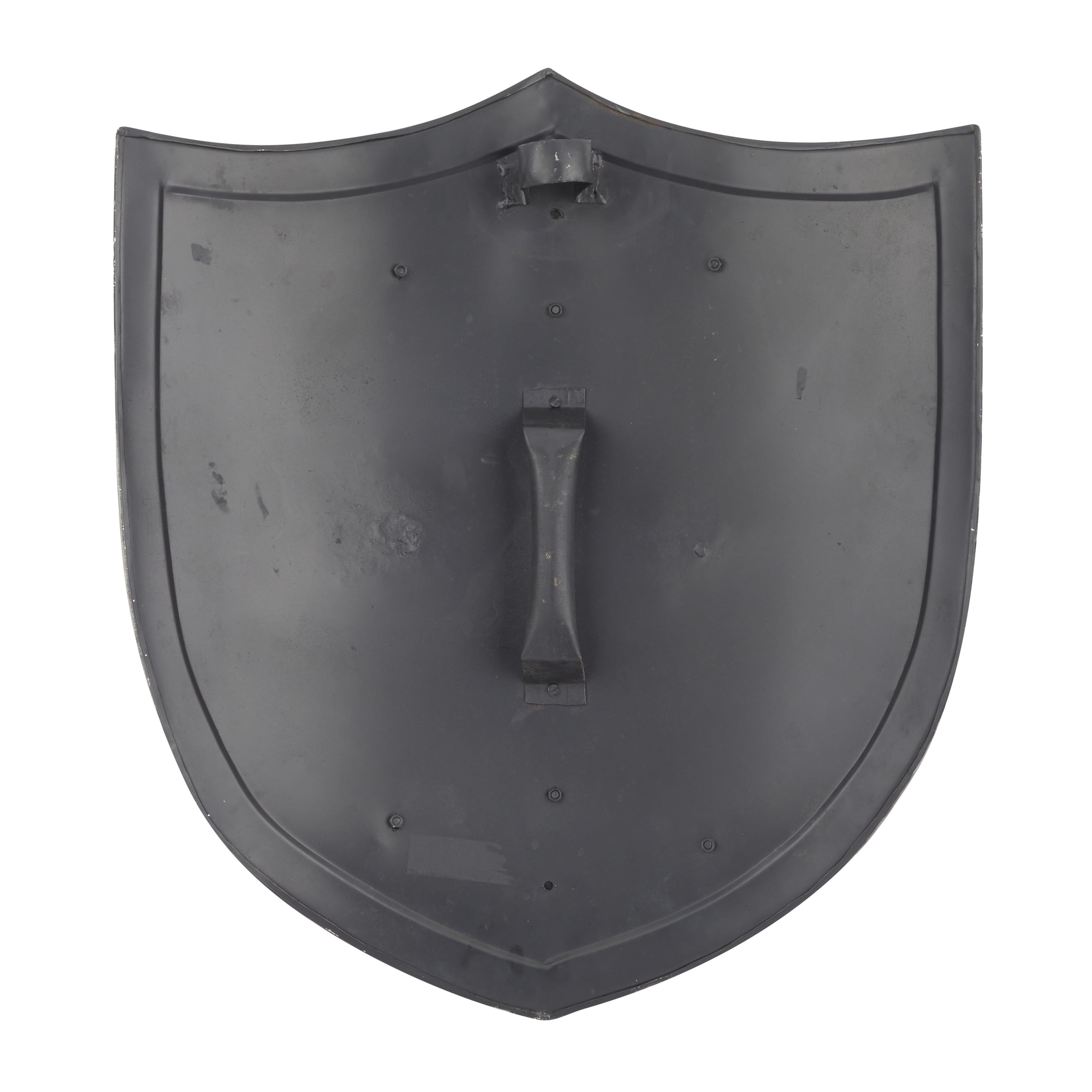 DecMode Gray Metal Armor Shield Wall Decor