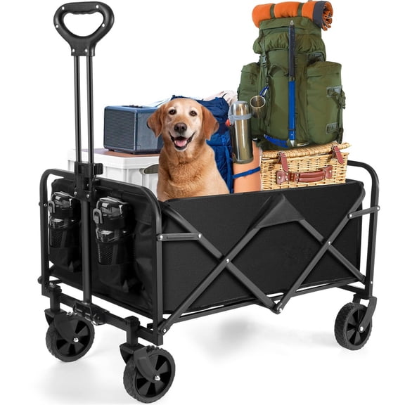 VITN 330 lbs Capacity Utility Wagon with Adjustable Handle