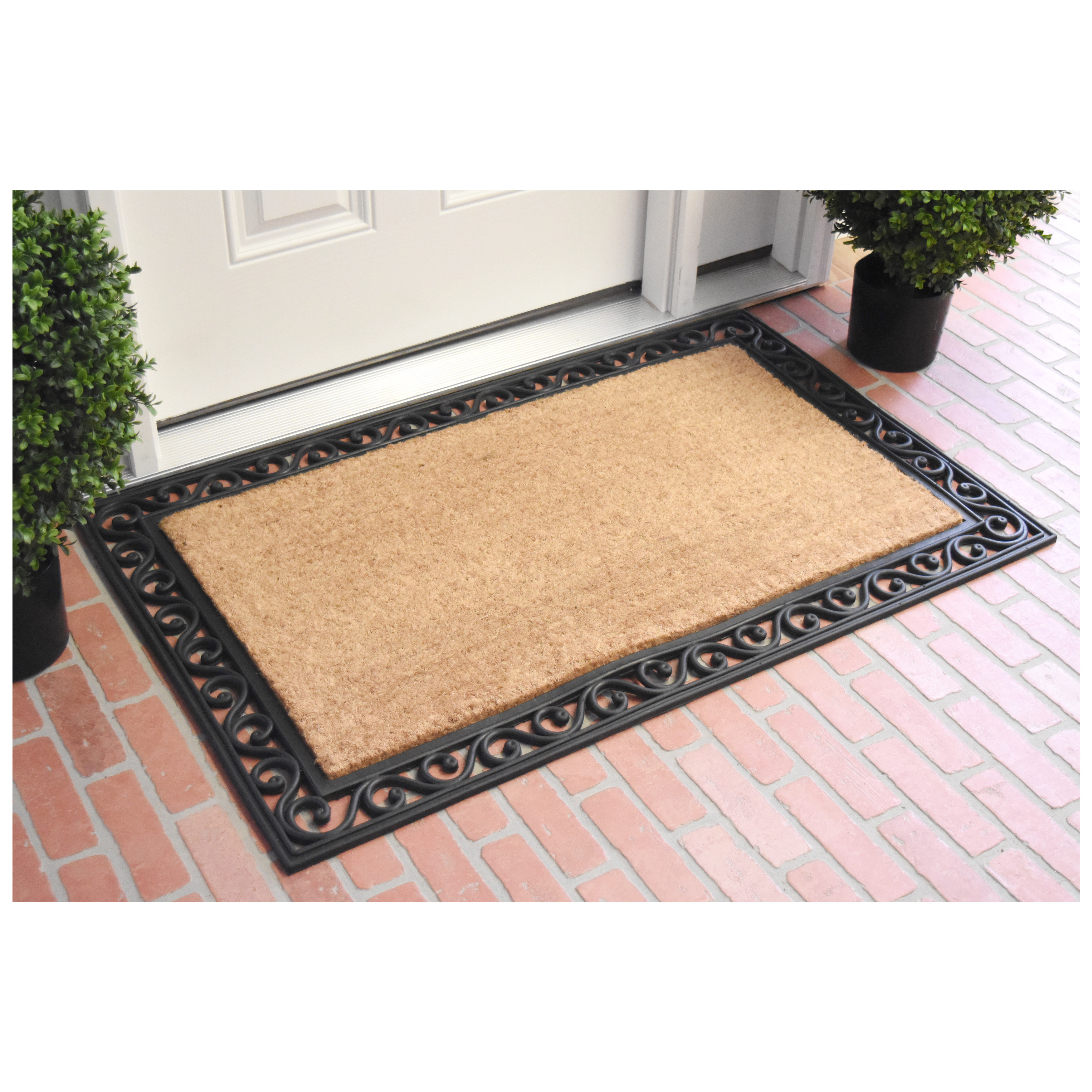 Calloway Mills 100063048NP 30 x 48 in. Rembrandt Rectangular Doormat, Natural & Black
