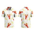 thumbnail image 2 of Mfakffe Hawaiian Mens Golf Shirts Casual Short Sleeve Polo Shirt Summer Big and Tall Collared Top Comfortable Cotton Tee (Blue, XL), 2 of 5