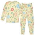 thumbnail image 2 of FORMRS Long Sleeve Top and Pants Pajama Set for Niños 2-Piece Sleepwear, Sizes 18M-8Y, Colorful Flower, 2 of 6
