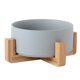 thumbnail image 1 of Cuenco de cerámica para perros con soporte de bambú antideslizante Irfora Cuenco de gato, 1 of 7