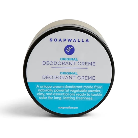 Soapwalla - Crema desodorante natural sin aluminio (original) | Cuidado de la piel limpio vegano y sin crueldad animal (tamaño completo 2 oz | 57 g)