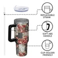 thumbnail image 4 of OBREWU Pioneer Flower Tumbler with Handle and Lid,40oz Pioneer Flower Double Wall Vacuum Insulated Tumbler,Pioneer Flower Cups Gift for Women and Men, 4 of 7
