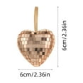 thumbnail image 2 of 6pcs Disco Heart-Shaped Christmas Balls - Shimmering Hanging Ornaments for Holiday Parties, Bar Windows, Photography Backdrops & Christmas Tree Decor - Sparkling Prop Adding Glamour,2.36in, Pink, 2 of 6
