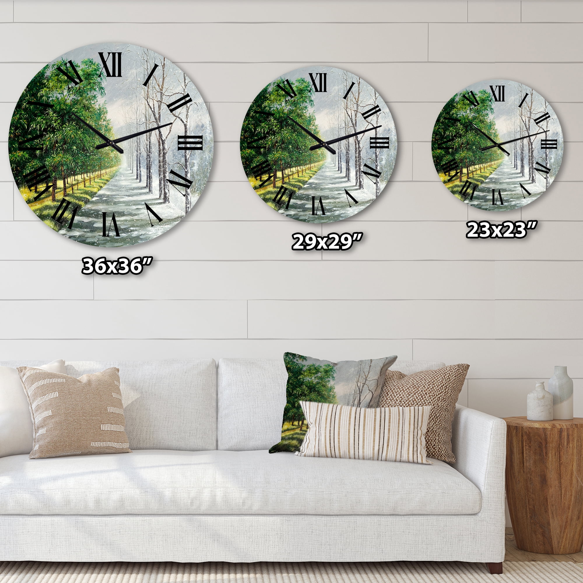 Designart 1 in Country Wall Clock