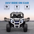 thumbnail image 3 of Qaba 24V Kids Electric Car, 2 Seater Ride on Car, Battery Powered Ride on Truck with Remote Control, Suspension System, 3 Speeds, Slow Start, White, 3 of 9