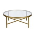 thumbnail image 1 of Henn&Hart Table Basse Ronde Base en Métal en Laiton et Or, 1 of 7