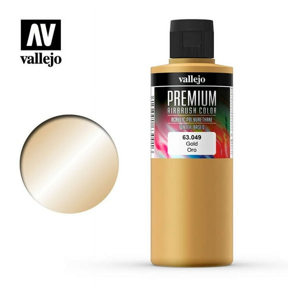 Vallejo Premium Airbrush Colors - 200 ml, Gold