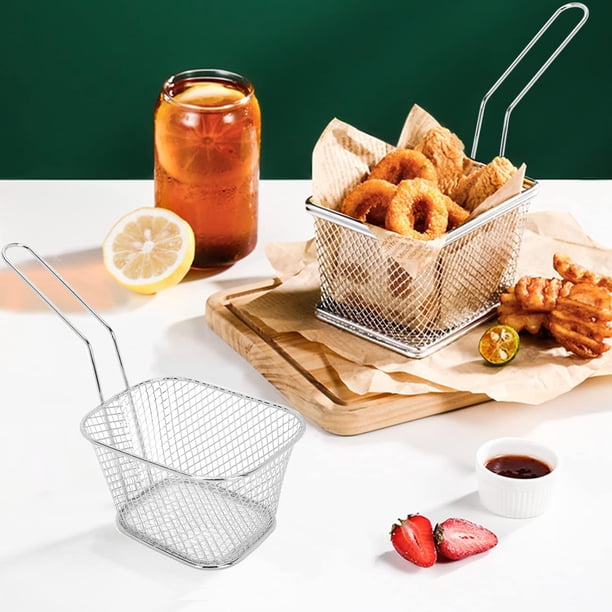 Colador De Papas Fritas, 4 Piezas De Acero Inoxidable Para Freír Papas
