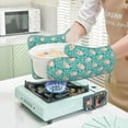 thumbnail image 7 of Sikiie Pig And Flower Oven Mitts and Pot Holders Set, Kitchen Oven Glove High Heat Resistant with Non-Slip Silicone Surface for Cooking, 7 of 7