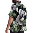 thumbnail image 3 of Koala Men's Short Sleeve Hawaiian Shirt, Casual Printed Button Down Beach Tops, Summer Poplin Spread Collar Unisex Button Down Shirts, 3 of 6