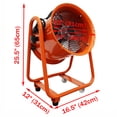thumbnail image 2 of INTBUYING 12” 220V Axial Fan Mobile Cylinder Pipe Spray Booth Paint Fumes Blower with Wheels, 2 of 10