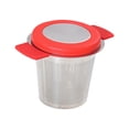 thumbnail image 2 of Colador Infusor de té, colador de té de hojas sueltas, accesorios, cesta de filtro de té de malla práctica, Infusor de té para Hotel, sala de té y Rojo, 2 of 9