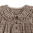 thumbnail image 6 of Akiihool Toddler Girl Romper Newborn Baby Girls Clothes Ribbed Romper Bodysuit Set Ruffle Spring Winter Outfits Brown,3-6 Months, 6 of 7