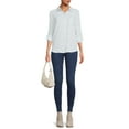 thumbnail image 3 of Time and Tru Women's Soft Button Front Shirt with Long Sleeves, 3 of 6