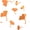 Orange Ginkgo Leaves, variant on Animals Wall Decals Glow in the Dark, Girls Boys Waterproof Decoration for Living Room Wall Bathroom Toilet 3 Sets Orange Birds 11.4" x 7.9"