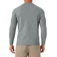 thumbnail image 3 of SUÉTER DE PULLOVER DE PUNTO DE COLOR SÓLIDO DE MANGA LARGA CON CUELLO EN V PARA HOMBRE S GRIS, 3 of 6