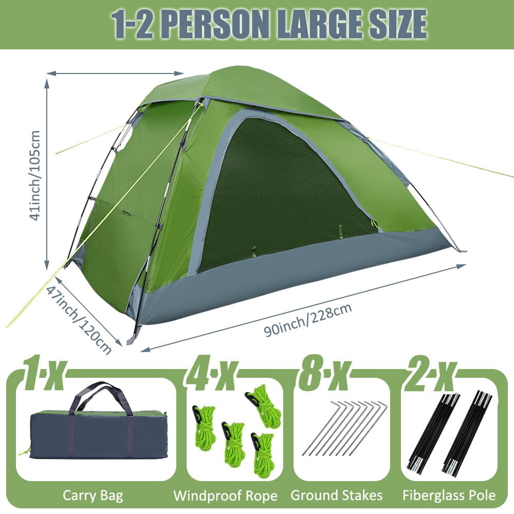 ASTRAEA 1 Person Backpacking Tents, Easy Setup Camping Tent with Skylight & Waterproof Rainfly & Ground Vents Lightweight for Camping Travel