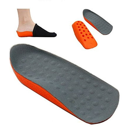 inserts sock 2cm ergonomic invisible insole heel increase lift pair half height