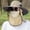 Khaki, variant on Men Outdoor Sun Protection Fishing Hat with Removable Face Neck Flap Cover Wide Brim Safari Boonie Cap Breathable Hiking Gardening Hat 1 Pack Black
